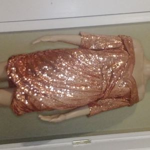 Rose gold sequin dress---Club London